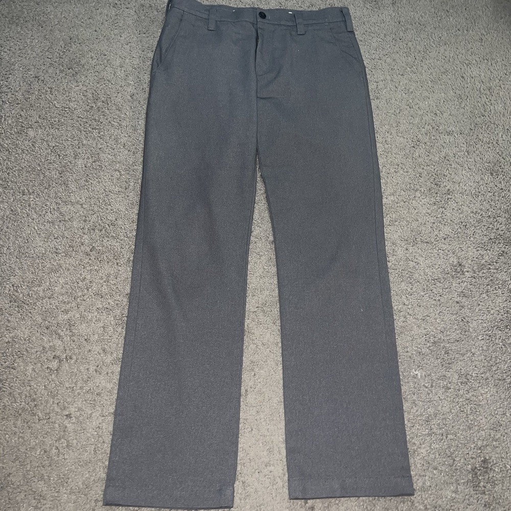 Bluffworks Mens Gramercy Pants 31x32 Gray Tailored Fit Travel Minimalist Tech
